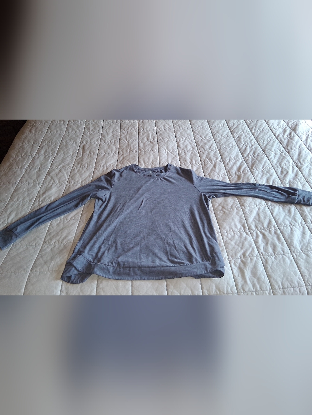 Skechers Men's Long Sleeve Heather Gray Crewneck Tee